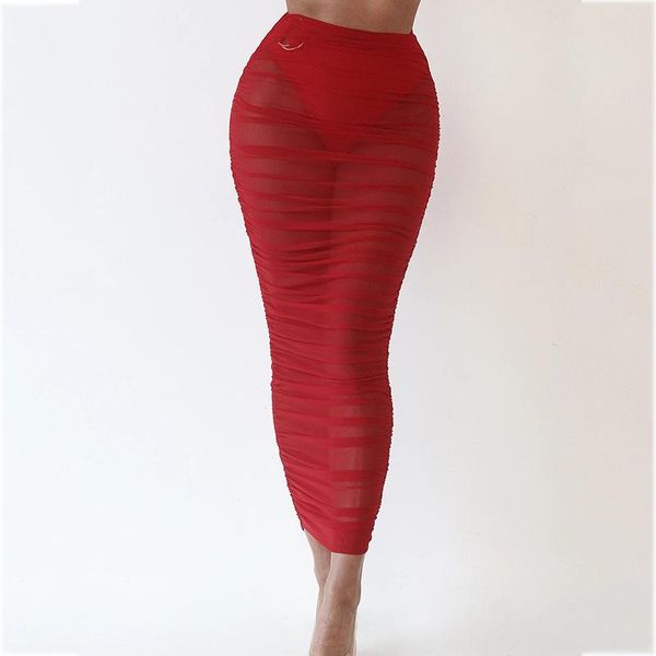 women's swimwear women mesh pleated bodycon skirt see through high waist maxi skirts solid color beach bikini cover-ups female, White;black
women's swimwear women mesh pleated bodycon skirt see through high waist maxi skirts solid color beach bikini cover-ups female, White;black