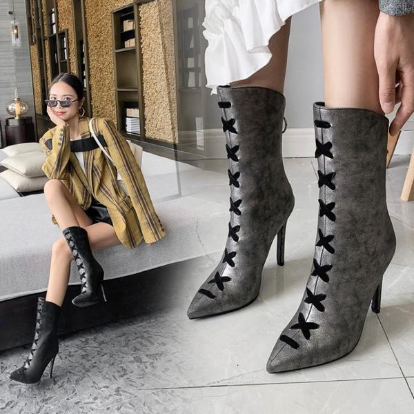 boots black women shoes zapatos de mujer high heel womens mid-calf western pointed toe thin heels spring/autumn
boots black women shoes zapatos de mujer high heel womens mid-calf western pointed toe thin heels spring/autumn