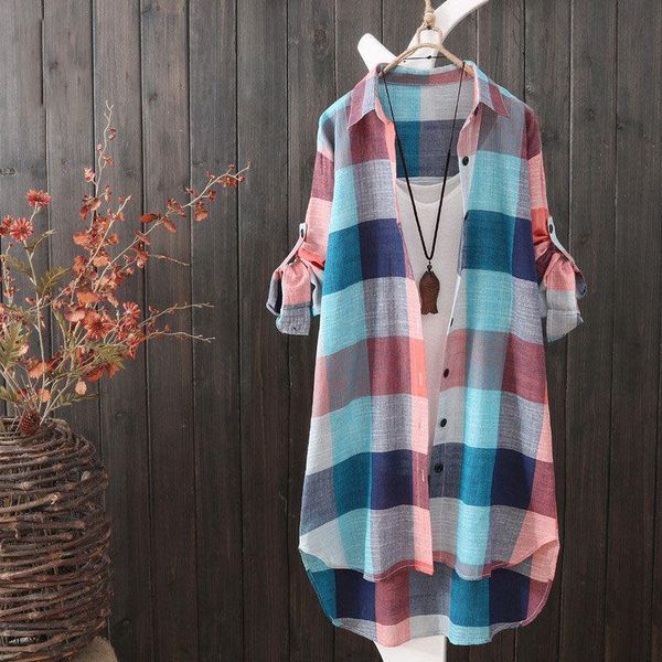 women's jackets casual long jacket summer coat women checked shirts sunscreen female fashion loose blouses streetwear coats, Black;brown
women's jackets casual long jacket summer coat women checked shirts sunscreen female fashion loose blouses streetwear coats, Black;brown