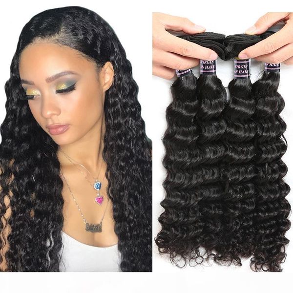 ishow human hair 10a brazilian deep wave hair 4 bundles deals 100% wholesale remy human hair weave extension natural color 8-28 inch, Black
ishow human hair 10a brazilian deep wave hair 4 bundles deals 100% wholesale remy human hair weave extension natural color 8-28 inch, Black