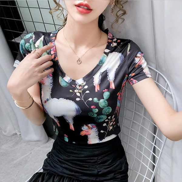 women's t-shirt v-neck summer t shirt women short sleeve plus size cute print t-shirts spring bottoming tees camisetas de mujer, White
women's t-shirt v-neck summer t shirt women short sleeve plus size cute print t-shirts spring bottoming tees camisetas de mujer, White