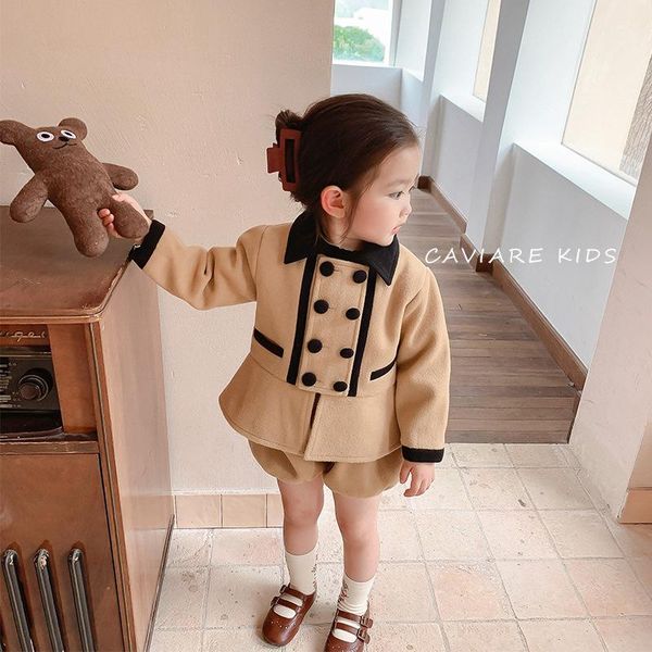 clothing sets children's fall 2021 girls autumn lapel woolen coat and shorts two piece, White
clothing sets children's fall 2021 girls autumn lapel woolen coat and shorts two piece, White