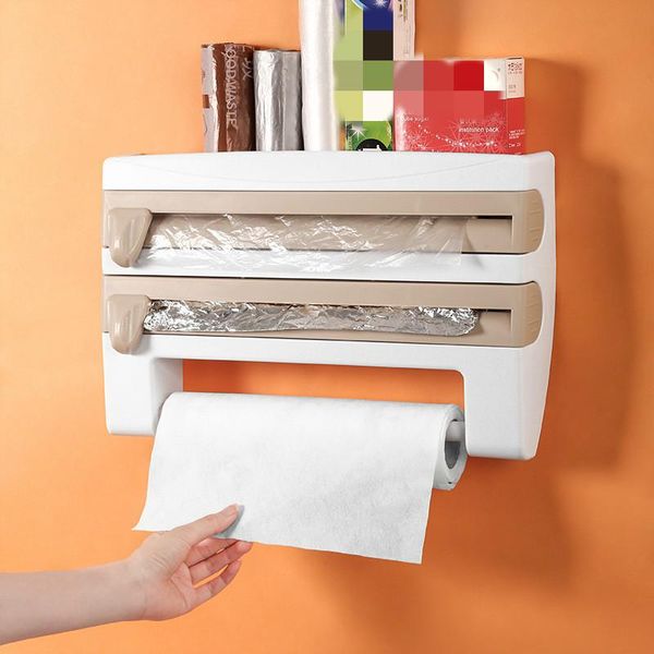 kitchen cling film storage rack with cutter aluminum foil barbecue paper rack paper towel towel storage
kitchen cling film storage rack with cutter aluminum foil barbecue paper rack paper towel towel storage