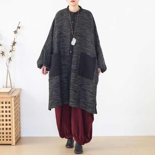 women's sweaters vintage women long winter sweater casual loose big pocket coat female autumn single breasted puff plus size, White;black
women's sweaters vintage women long winter sweater casual loose big pocket coat female autumn single breasted puff plus size, White;black