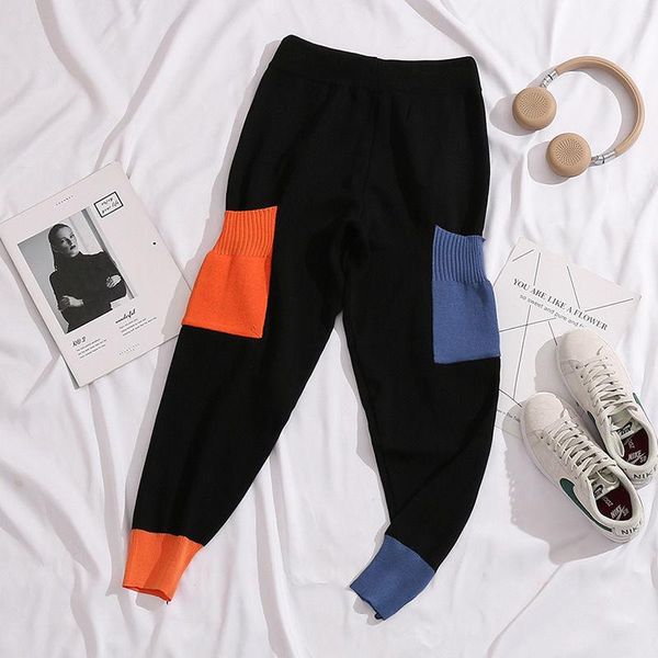 knitted contrast large casual harlem pants women's korean sports slim 2021 tooling capris, Black
knitted contrast large casual harlem pants women's korean sports slim 2021 tooling capris, Black