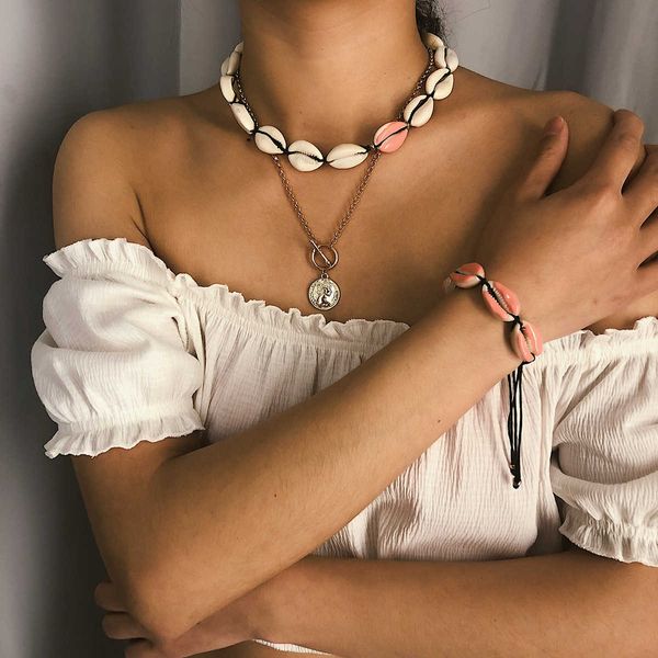 jewelry adjustable multi-layer necklaces women's national style asymmetric oil shell coin necklace, Silver
jewelry adjustable multi-layer necklaces women's national style asymmetric oil shell coin necklace, Silver
