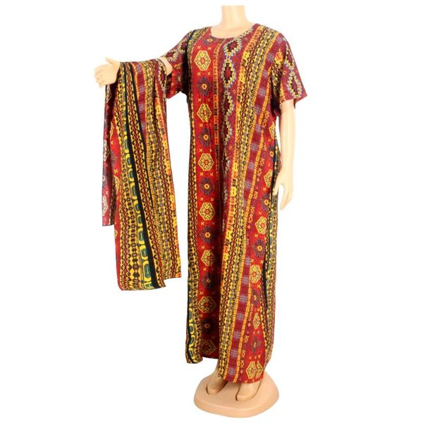 ethnic clothing african dresses for women 100% cotton colorful print o-neck short sleeves nigeria elegant maxi robe scarf casua, Red
ethnic clothing african dresses for women 100% cotton colorful print o-neck short sleeves nigeria elegant maxi robe scarf casua, Red