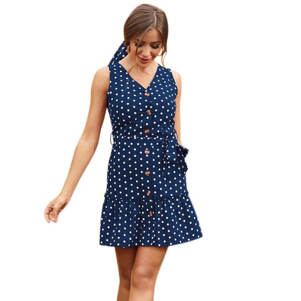 casual dresses summer dress boho style beach fashion sleeveless v-neck polka dot a-line royal blue xl, Black;gray
casual dresses summer dress boho style beach fashion sleeveless v-neck polka dot a-line royal blue xl, Black;gray