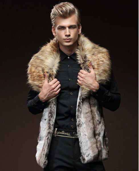 men's vests fashion male fur winter self-cultivation vest imitation hair large collar thickening, Black;white
men's vests fashion male fur winter self-cultivation vest imitation hair large collar thickening, Black;white