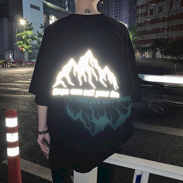 men's t-shirts t-shirt men 100% cotton reflective short-sleeved tide hong kong summer trend casual wild harajuku style half sleeve, White;black
men's t-shirts t-shirt men 100% cotton reflective short-sleeved tide hong kong summer trend casual wild harajuku style half sleeve, White;black