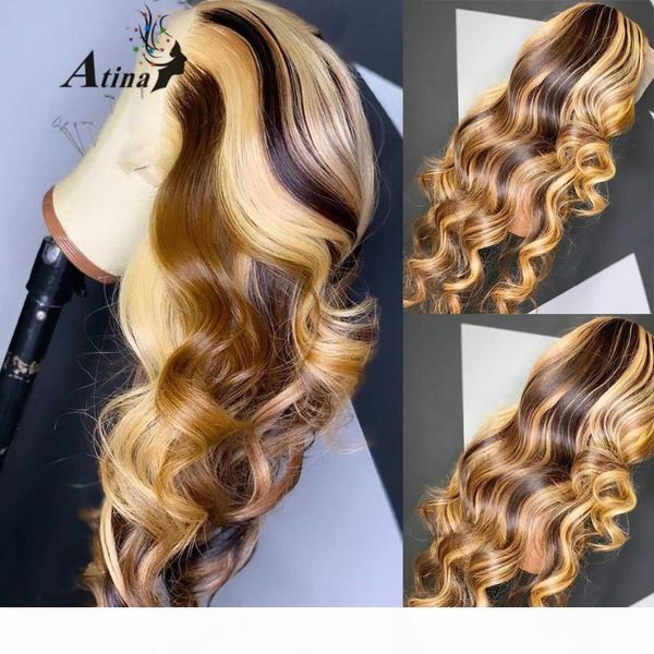 ombre highlight colored human hair wig bleach knots remy brazilian body wave hd transparent lace wig for black women closure, Black;brown
ombre highlight colored human hair wig bleach knots remy brazilian body wave hd transparent lace wig for black women closure, Black;brown