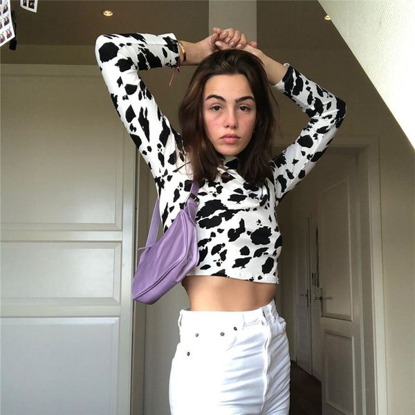 winter style fashion t-shirt 2021 fashion long sleeve turtle neck cow pattern midriff-baring high street women t-shirt, White
winter style fashion t-shirt 2021 fashion long sleeve turtle neck cow pattern midriff-baring high street women t-shirt, White