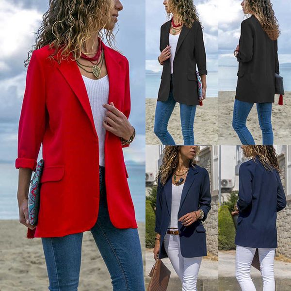 fashion suits blazers 2021 spring women's lapel slim, White;black
fashion suits blazers 2021 spring women's lapel slim, White;black