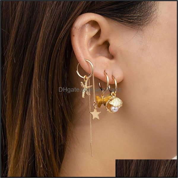 charm earrings jewelry bohemian women shell pearl butterfly starfish star ear buckle beach vacation dress tassel chain earring sets aessorie, Golden
charm earrings jewelry bohemian women shell pearl butterfly starfish star ear buckle beach vacation dress tassel chain earring sets aessorie, Golden