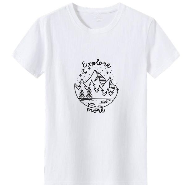 women's t-shirt explore more mountains women adventure camping pattern print t shirt summer casual short sleeve female, White
women's t-shirt explore more mountains women adventure camping pattern print t shirt summer casual short sleeve female, White