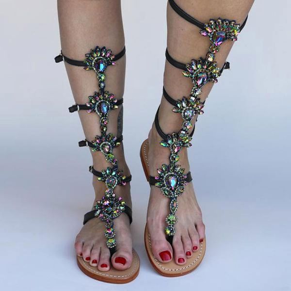 summer women flat open toe flip flops knee high sandals beach party hollow out shoes bohemian rhinestones shoes zapatos mujer#g3, Black
summer women flat open toe flip flops knee high sandals beach party hollow out shoes bohemian rhinestones shoes zapatos mujer#g3, Black