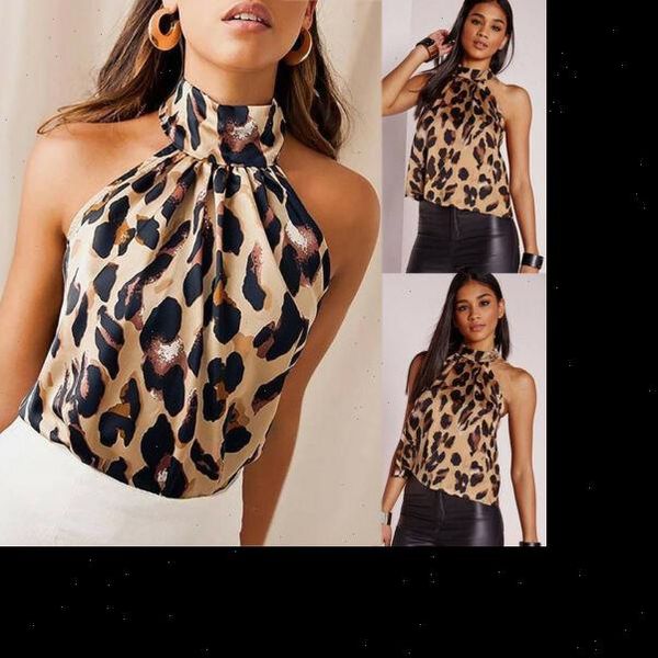 hirigin womens leopard print halter neck sleeveless button cami vest evening party drop shipping, White
hirigin womens leopard print halter neck sleeveless button cami vest evening party drop shipping, White