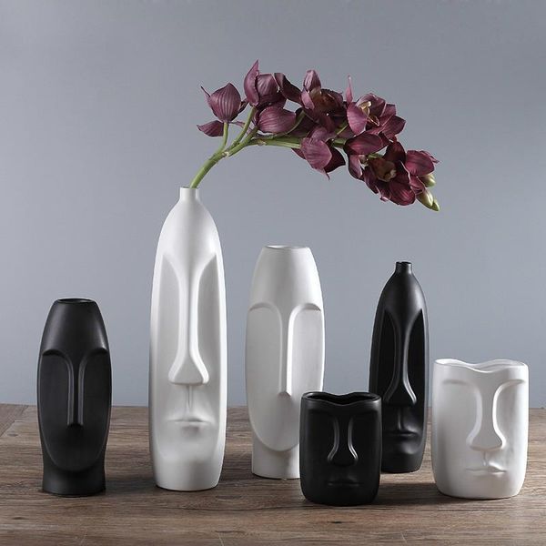 vases nordic minimalist ceramic abstract vase black and white human face creative display room decorative figue head shape
vases nordic minimalist ceramic abstract vase black and white human face creative display room decorative figue head shape