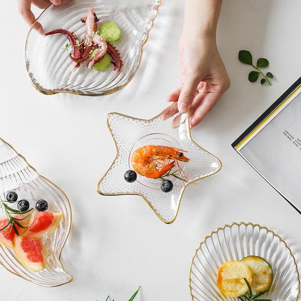 dishes & plates cteative star shell glass dish plate glod rim fruit dessert dinner tableware set jewelry necklace storage tray
dishes & plates cteative star shell glass dish plate glod rim fruit dessert dinner tableware set jewelry necklace storage tray