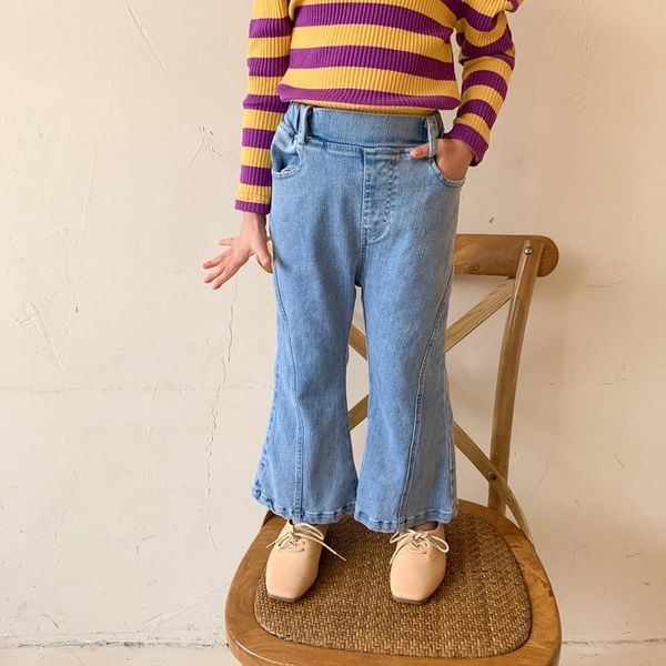 jeans spring 2021 fashion casual flared denim pants kids girls brief solid color loose boot cut, Blue
jeans spring 2021 fashion casual flared denim pants kids girls brief solid color loose boot cut, Blue