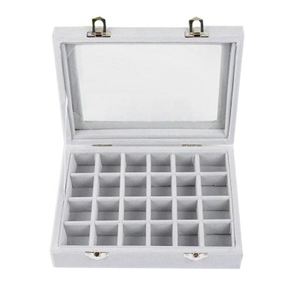 jewelry pouches, bags 24 grids gray velvet case ear stud earrings ring display tray storage container organizer, Pink;blue
jewelry pouches, bags 24 grids gray velvet case ear stud earrings ring display tray storage container organizer, Pink;blue
