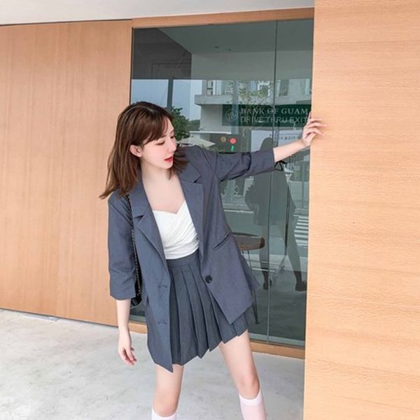 new large size loosely feminine professional korean fashion light perfumed wind elegant suit plied mini skirt of two pieces x6w6, White;black
new large size loosely feminine professional korean fashion light perfumed wind elegant suit plied mini skirt of two pieces x6w6, White;black