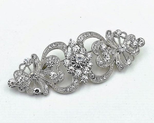 pins, brooches 2.2 inch rhodium silver plated elegant style bridal brooch with rhinestone crystals, Gray
pins, brooches 2.2 inch rhodium silver plated elegant style bridal brooch with rhinestone crystals, Gray