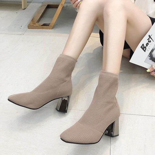 boots net red fashion women 2021 high heeled thin face leather spring and autumn square head thick shoes, Black
boots net red fashion women 2021 high heeled thin face leather spring and autumn square head thick shoes, Black