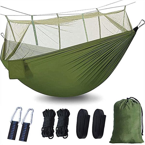 tents and shelters 1-2 person portable outdoor camping hammock with mosquito net high strength parachute fabric hanging bed hunting sleeping
tents and shelters 1-2 person portable outdoor camping hammock with mosquito net high strength parachute fabric hanging bed hunting sleeping