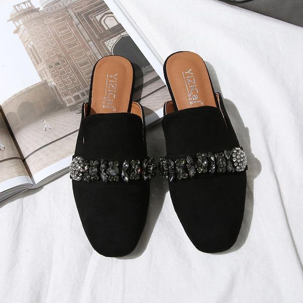 slippers txj women mules krystal women's round toe flat fashion female bowtie summer autumn slides, Black
slippers txj women mules krystal women's round toe flat fashion female bowtie summer autumn slides, Black