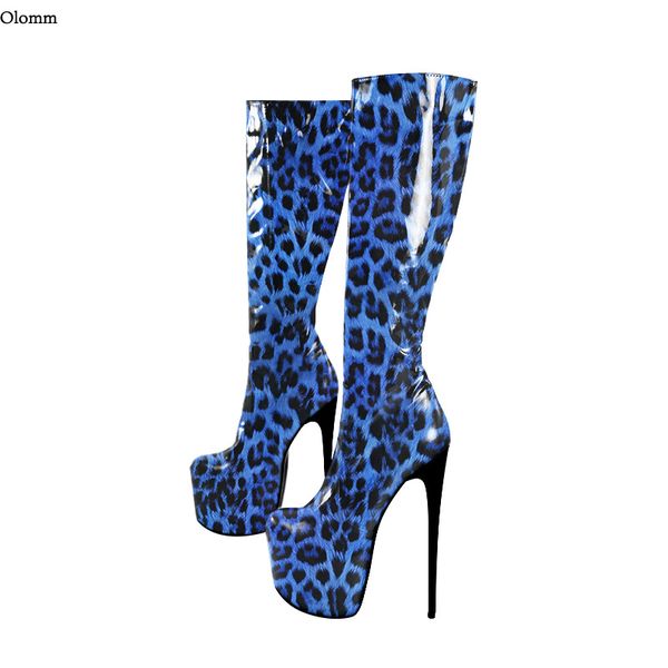 rontic new fashion women winter platform knee high boots leopard stiletto heels round toe charm party shoes us size 5-20, Black
rontic new fashion women winter platform knee high boots leopard stiletto heels round toe charm party shoes us size 5-20, Black