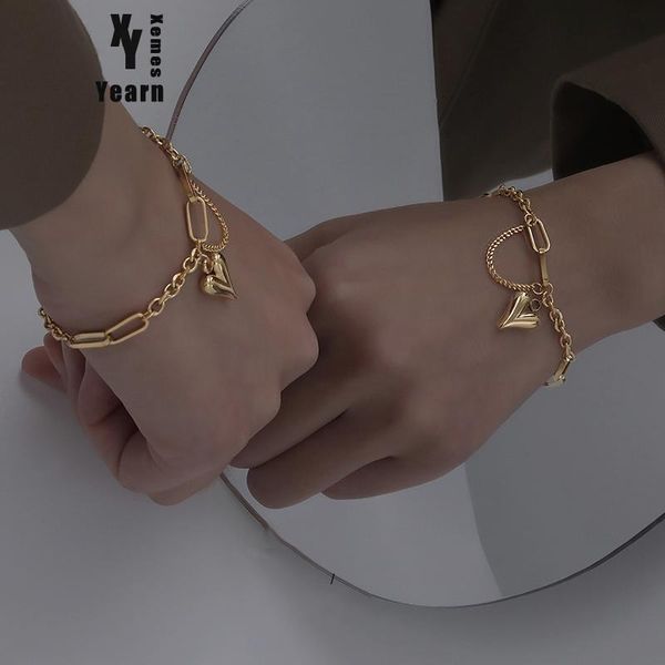 charm bracelets 2021 classic heart pendant stainless steel gold for woman korean fashion jewelry party girl's unusual bracelet, Golden;silver
charm bracelets 2021 classic heart pendant stainless steel gold for woman korean fashion jewelry party girl's unusual bracelet, Golden;silver