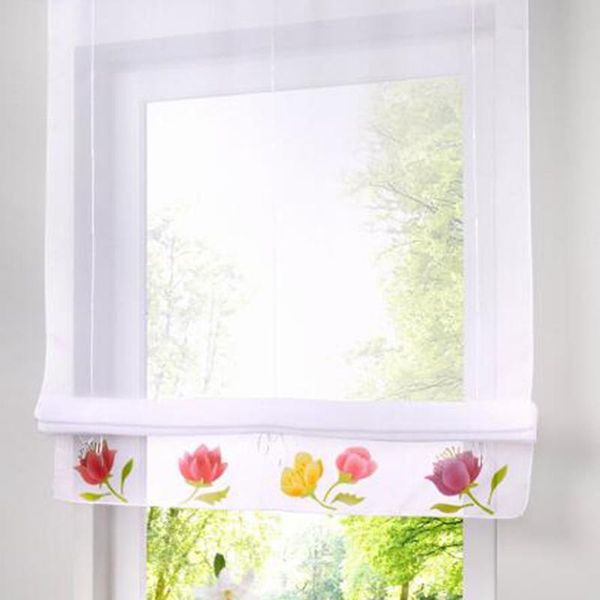 handmade roman blinds can window screening, voile kitchen / cafe / door curtains, floral decorate curtain 
handmade roman blinds can window screening, voile kitchen / cafe / door curtains, floral decorate curtain