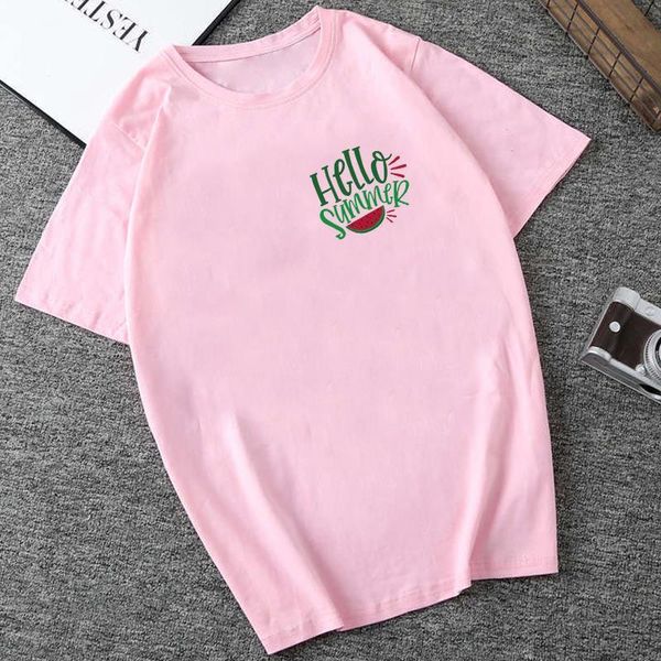 watercolor fruit print hello summer letters women pink t-shirt female streetwear girls casual fashion tee, White
watercolor fruit print hello summer letters women pink t-shirt female streetwear girls casual fashion tee, White