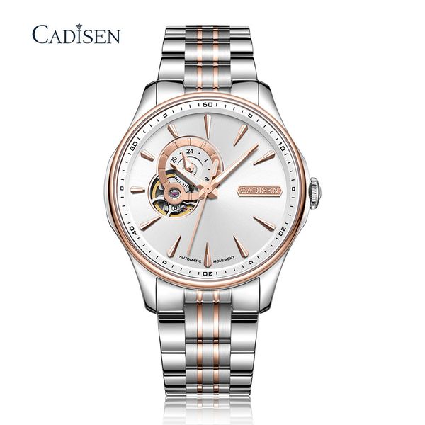 2021 new cadison business leisure mechanical watch luminous waterproof solid men's watch, Slivery;brown
2021 new cadison business leisure mechanical watch luminous waterproof solid men's watch, Slivery;brown