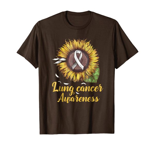 sunflower lung cancer awareness, White;black