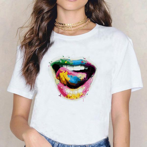women's t-shirt colorful lip print t shirt women short sleeve o neck loose white tshirt 2021 summer tee camisetas mujer
women's t-shirt colorful lip print t shirt women short sleeve o neck loose white tshirt 2021 summer tee camisetas mujer
