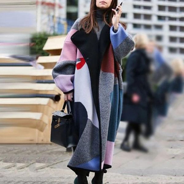 women's jackets autumn winter elegant jacket women fashion patchwork long casual outwear coat korean warm loose female clothes 2021, Black;brown
women's jackets autumn winter elegant jacket women fashion patchwork long casual outwear coat korean warm loose female clothes 2021, Black;brown