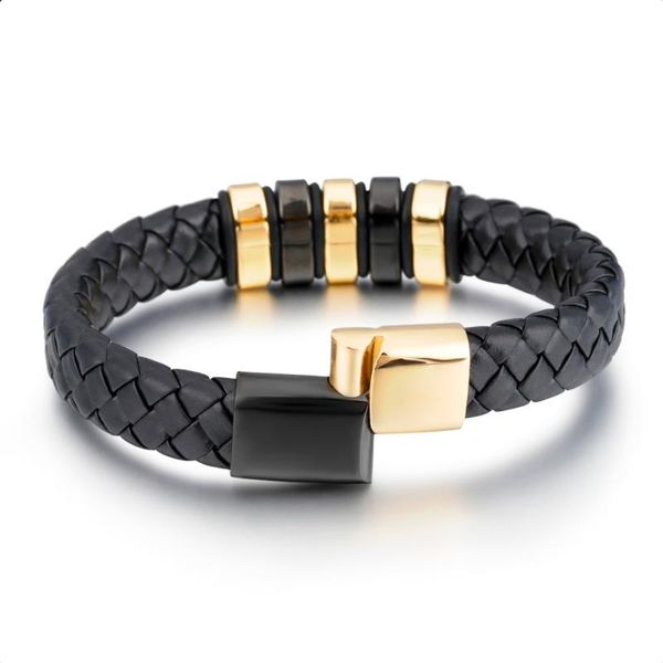 charm bracelets stainless steel bracelet black gold color magnetic clasp fashion cowhide braided leather bangles for men wrist cuffs, Golden;silver
charm bracelets stainless steel bracelet black gold color magnetic clasp fashion cowhide braided leather bangles for men wrist cuffs, Golden;silver