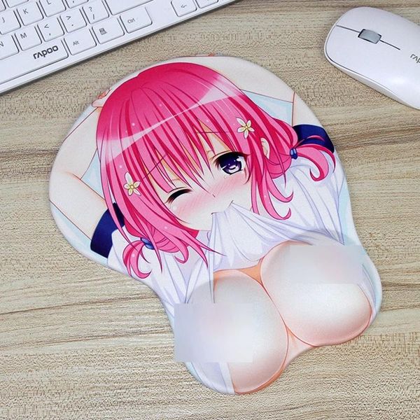 mouse pads & wrist rests anime 3d beauty cartoon pad soft gel gaming rest support mat keyboard computer