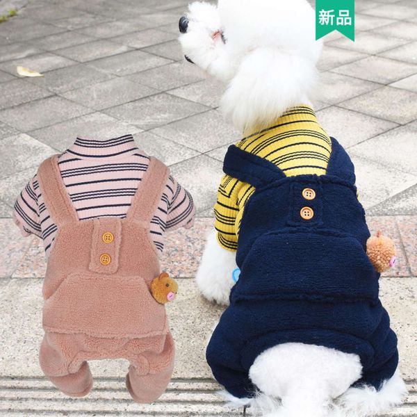 dog autumn and winter fashion pet sweater four legged cotton padded cat clothing coat particle velvet suspenders
dog autumn and winter fashion pet sweater four legged cotton padded cat clothing coat particle velvet suspenders