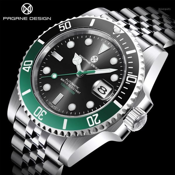 men's watch japan nh35 movement stainless steel automatic mechanical pagrne design date waterproof clock wristwatches, Slivery;brown
men's watch japan nh35 movement stainless steel automatic mechanical pagrne design date waterproof clock wristwatches, Slivery;brown