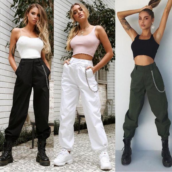 women's pants & capris women solid casual high waist army loose sports drawstring elastic long jogging trousers, Black;white
women's pants & capris women solid casual high waist army loose sports drawstring elastic long jogging trousers, Black;white