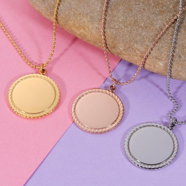 pendant necklaces 20pcs 25mm round discs necklace stainless steel ball chain for diy custom name logo women's men's lovers gifts, Silver
pendant necklaces 20pcs 25mm round discs necklace stainless steel ball chain for diy custom name logo women's men's lovers gifts, Silver