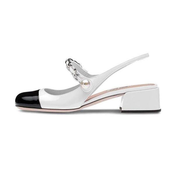 sandals women's spring/summer 2021 european and american style buckle pearl chain mary jane thick heel heightening, Black
sandals women's spring/summer 2021 european and american style buckle pearl chain mary jane thick heel heightening, Black