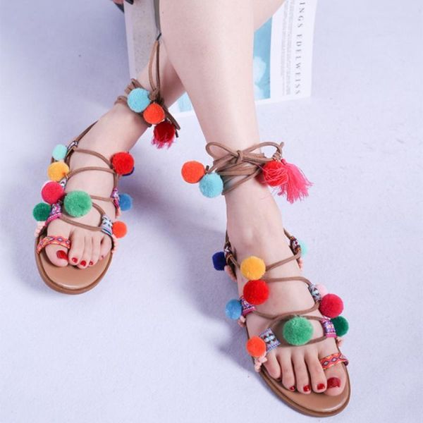 sandals summer colorful pompom flat women flip flops cross-strap woman boho seaside casual clip-toe shoes for, Black
sandals summer colorful pompom flat women flip flops cross-strap woman boho seaside casual clip-toe shoes for, Black