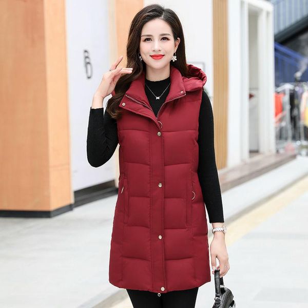 women's vests detachable cap cotton jacket vest to keep warm wear mid-length and large size waistcoat autumn winter, Black;white
women's vests detachable cap cotton jacket vest to keep warm wear mid-length and large size waistcoat autumn winter, Black;white