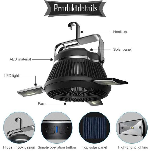 summer outdoor portable led tent fan 2 in 1 solar powered hanging camping hiking survival emergency abs fishing usb rechargeable
summer outdoor portable led tent fan 2 in 1 solar powered hanging camping hiking survival emergency abs fishing usb rechargeable