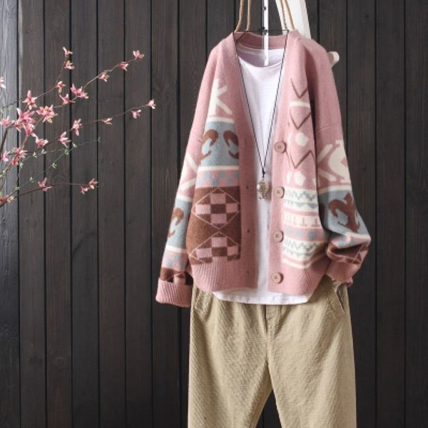 women's sweaters autumn and winter loose large size casual knitted cardigan women's long-sleeved retro ethnic embroidery sweater c, White;black
women's sweaters autumn and winter loose large size casual knitted cardigan women's long-sleeved retro ethnic embroidery sweater c, White;black