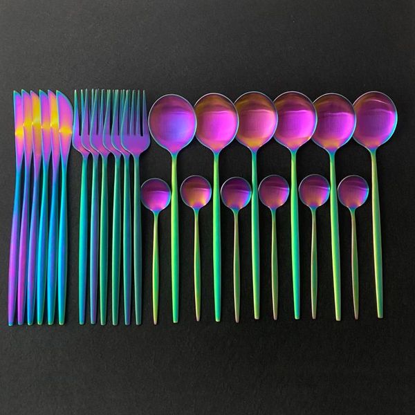 dinnerware sets colorful cutlery set 18/10 stainless steel 24pcs rainbow kitchen tableware dinner flatware knife fork spoon
dinnerware sets colorful cutlery set 18/10 stainless steel 24pcs rainbow kitchen tableware dinner flatware knife fork spoon